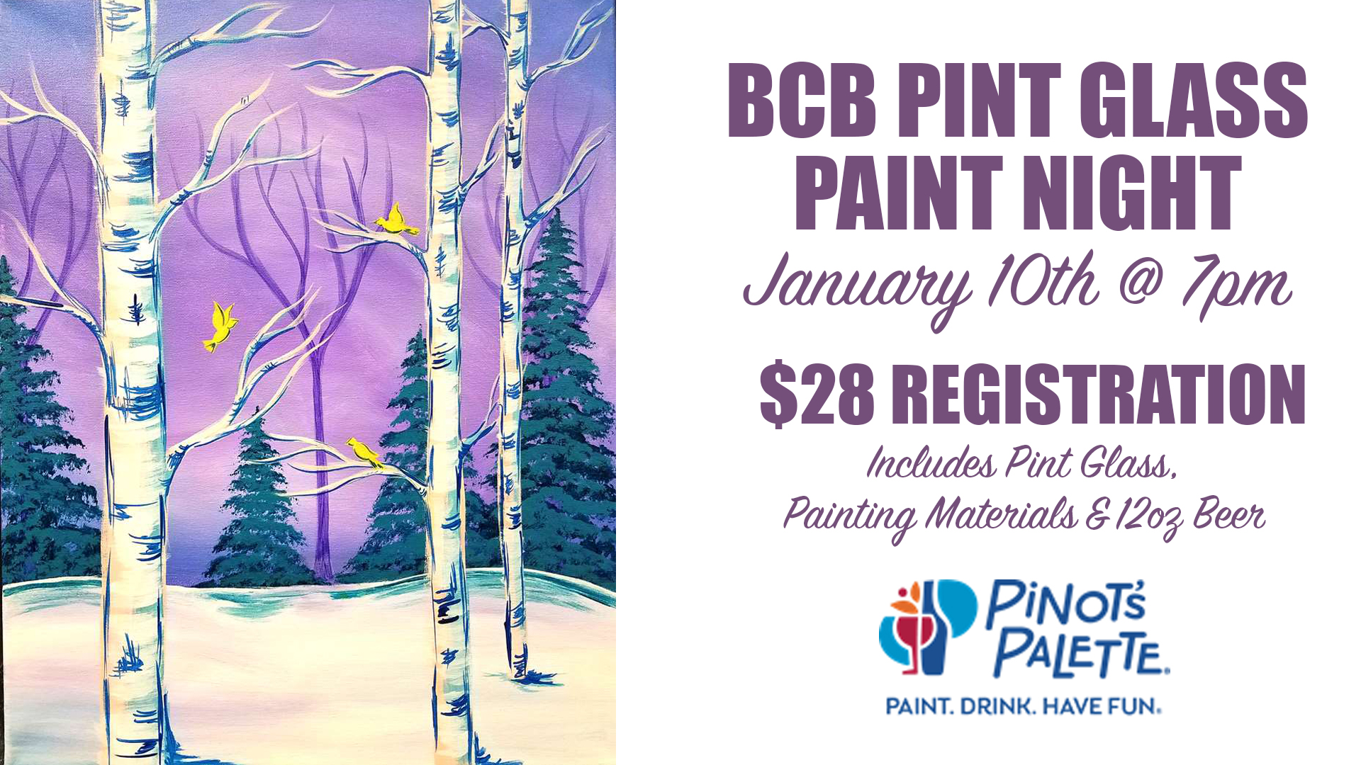 BCB glass painting night, Jan 10th, $28, click picture to register